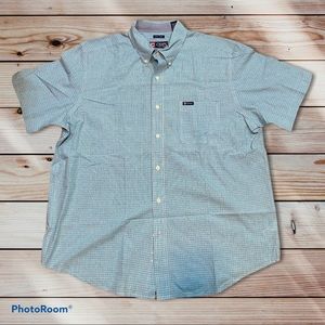 Chaps Cotton Gingham Plaid Button Shirt XL